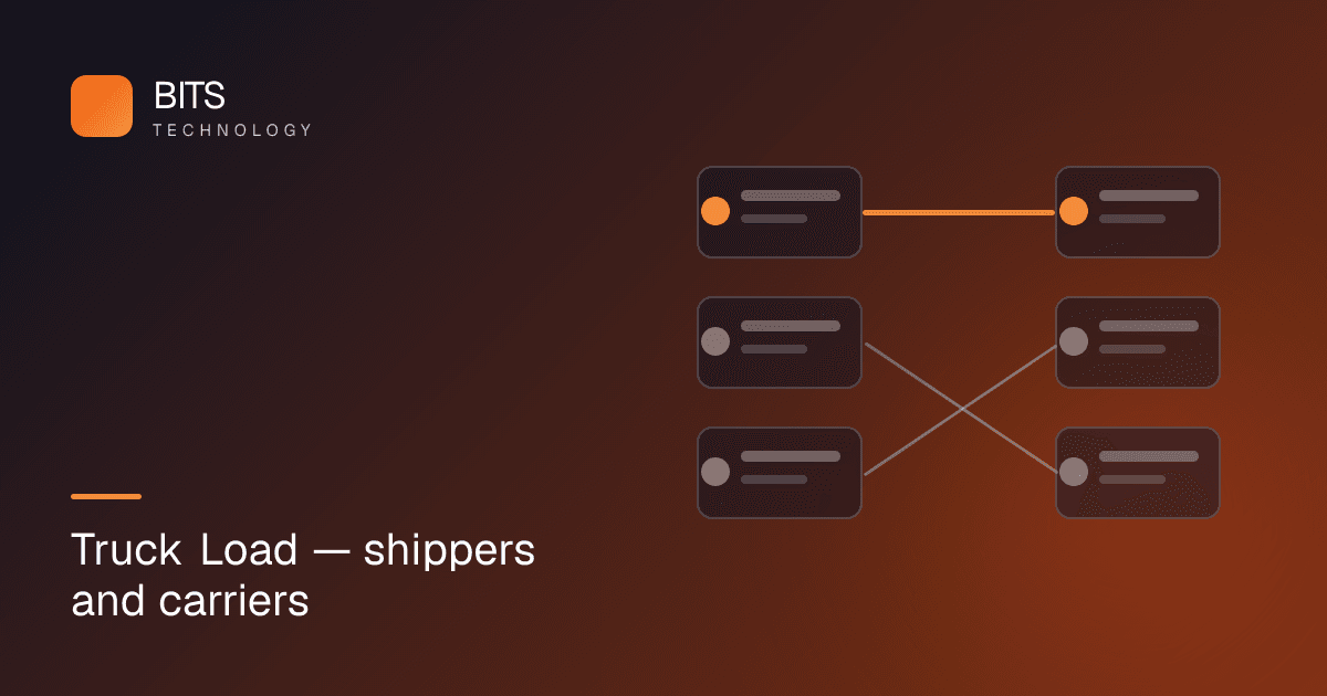 Truck Load Platform screen showing available loads and matching