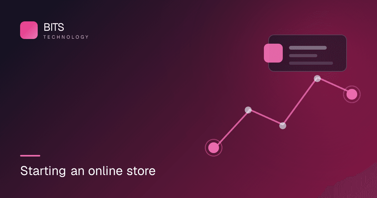 Illustration of an online store on a laptop and a phone, with orders, payment and delivery