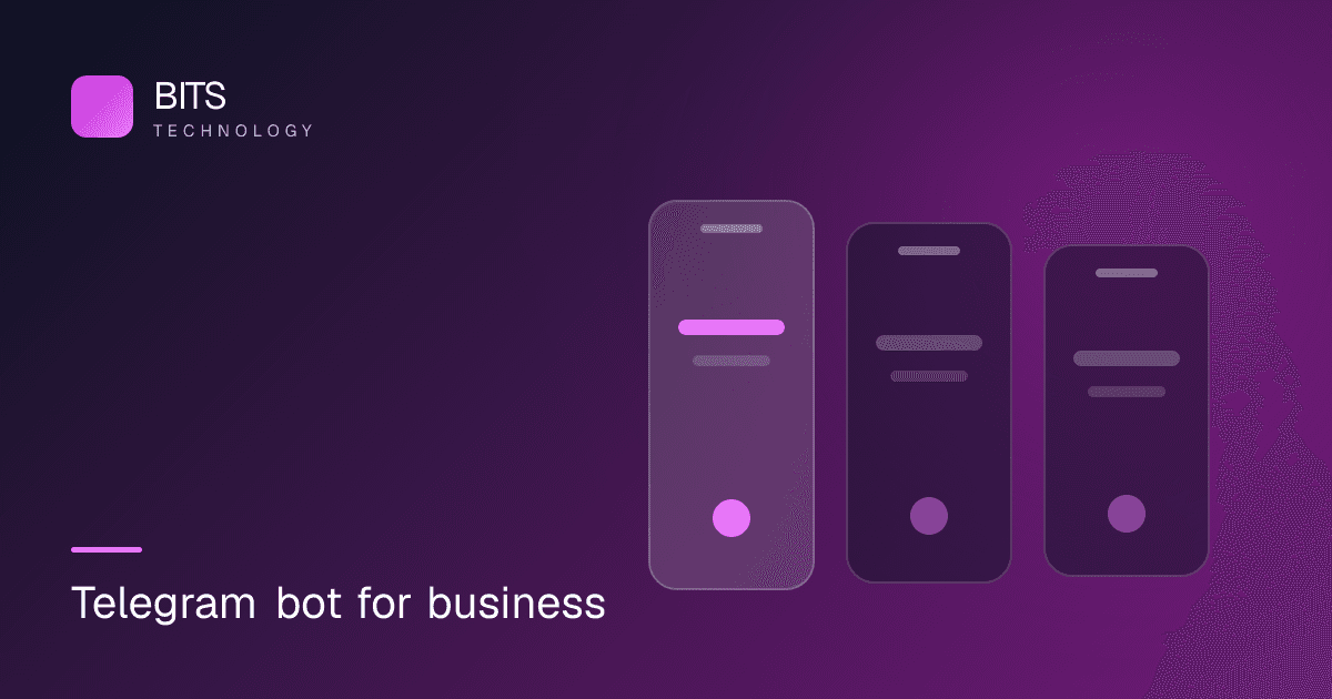 Illustration of a Telegram bot taking orders and sending notifications for a business